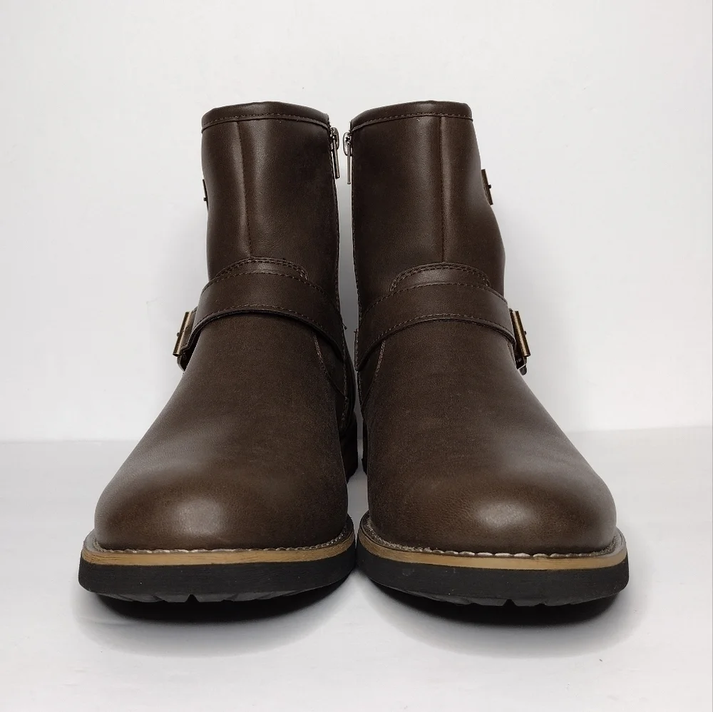 NWOT St John's Bay Gaucho Statham Buckle Mid Zipper Business Office Boots Sz 11